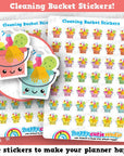 42 Cute Cleaning Bucket/Supplies/Chores Planner Stickers