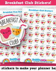 42 Cute Breakfast Club/School Planner Stickers