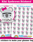 35 Cute Kiki the Koala Eyebrows/Pluck/Tweezer/Appointment Planner Stickers