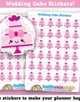 36 Cute Wedding Cake Planner Stickers