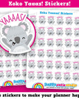36 Cute Koko the Koala Yaaaas/Yes Planner Stickers