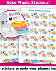 24 Cute Koko the Koala Washi Planner Stickers