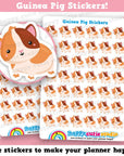 42 Cute Guinea Pig/Pet Planner Stickers