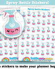 42 Cute Clean Up / Chores / Spray Bottle Planner Stickers
