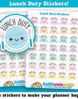 35 Cute Lunch Duty/Teacher/College/School Planner Stickers