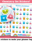 36 Cute Chemistry Set/Science/Test Tubes/School Planner Stickers