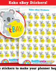 36 Cute Koko the Koala eBay Planner Stickers
