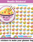 48 Cute Noodle/Ramen/Food Planner Stickers