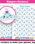 63 Cute Hangers/Clothes/Laundry/Chores Planner Stickers