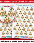 31 Cute Christmas Countdown/Date Cover Planner Stickers