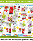 12 Cute Koko Christmas To Do/Bucket List/Festive/Holidays Planner Stickers