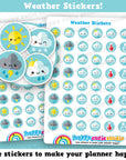 48 Cute Weather Planner Stickers
