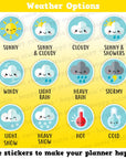 48 Cute Weather Planner Stickers