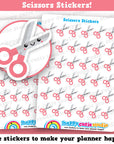 36 Cute Scissors/Appointment/Papercut/Scrapbook Planner Stickers
