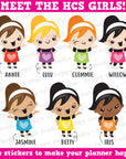 25 Cute Easter/Egg/Rabbit Girl Planner Stickers