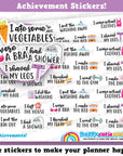Cute Achievements/Adulting/Winning/Functional/Planner Stickers