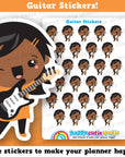 27 Cute Guitar/Music/Rock Chick/Gig Girl Planner Stickers