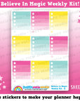 Believe in Magic/Unicorn/Rainbow Weekly Kit, Planner Stickers
