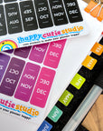 Monthly Page Tabs/Dividers/Functional Planner Stickers