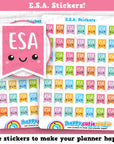 49 Cute E.S.A. Flags/Employment and Support Allowance/Planner Stickers