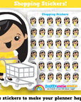 36 Cute Shopping/Groceries/Food/ Girl Planner Stickers