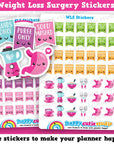 95 Cute Weight Loss Surgery/Bariatric/Gastric/Stomach Planner Stickers