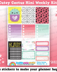 Cutey Cactus/Succulent MINI Weekly Kit, Planner Stickers