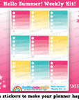 Hello Summer!/Cute Ice Cream/Tropical Weekly Kit, Planner Stickers