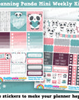 Planning Panda/Planner/Panda MINI Weekly Kit, Planner Stickers