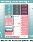 Planning Panda/Cute Panda Bear/Bamboo Weekly Kit, Planner Stickers