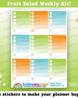 Fruit Salad/Cute Fruit/Bananas/Lemons/Oranges Weekly Kit, Planner Stickers