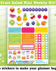 Fruit Salad/Cute Fruit/Bananas MINI Weekly Kit, Planner Stickers