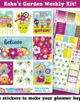 Koko's Garden/Gardening Weekly Kit, Planner Stickers