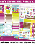 Koko's Garden/Gardening MINI Weekly Kit, Planner Stickers