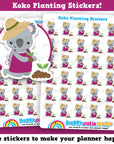 30 Cute Koko the Koala Planting Planner Stickers