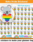36 Cute Koko the Koala Pride Planner Stickers