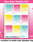 Sew Cute/Sewing/Craft Weekly Kit, Planner Stickers
