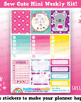 Sew Cute/Sewing/Craft MINI Weekly Kit, Planner Stickers