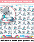 30 Cute Koko the Koala Board Game Planner Stickers