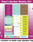 Koko's Garden/Gardening Weekly Kit, Planner Stickers
