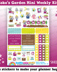 Koko's Garden/Gardening MINI Weekly Kit, Planner Stickers
