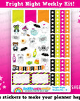 Fright Night/Halloween/Spooky Weekly Kit, Planner Stickers