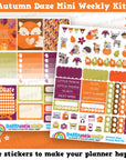 Autumn Daze/Autumn/Fall MINI Weekly Kit, Planner Stickers