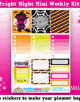 Fright Night/Halloween MINI Weekly Kit, Planner Stickers