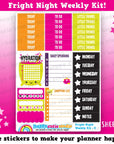 Fright Night/Halloween/Spooky Weekly Kit, Planner Stickers