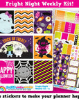 Fright Night/Halloween/Spooky Weekly Kit, Planner Stickers
