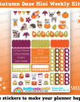 Autumn Daze/Autumn/Fall MINI Weekly Kit, Planner Stickers