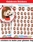 41 Cute Celebrate/Celebrating/Party Girl Planner Stickers