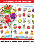 24 Cute Christmas Icons/Festive/Holidays Planner Stickers