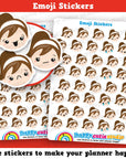 40 Cute Emoti/Emotion/Mood Girl Planner Stickers